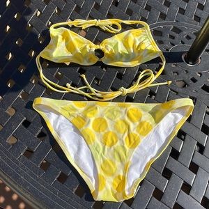 Victoria’s Secret Yellow Polka Dot Bikini, Size L